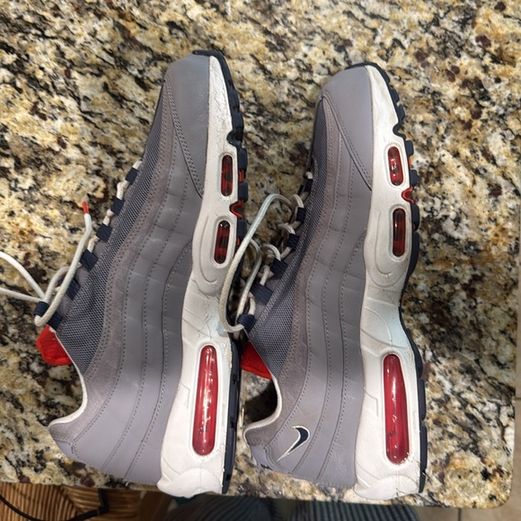Nike Air Max Gray and Red Sneakers - Picture 6 of 6